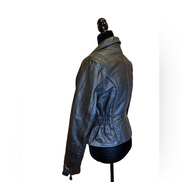 Zody Black leather riding jacket - Picture 3 of 8